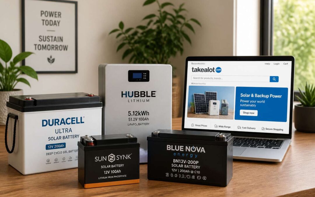 Shop solar battery takealot for home power backup.